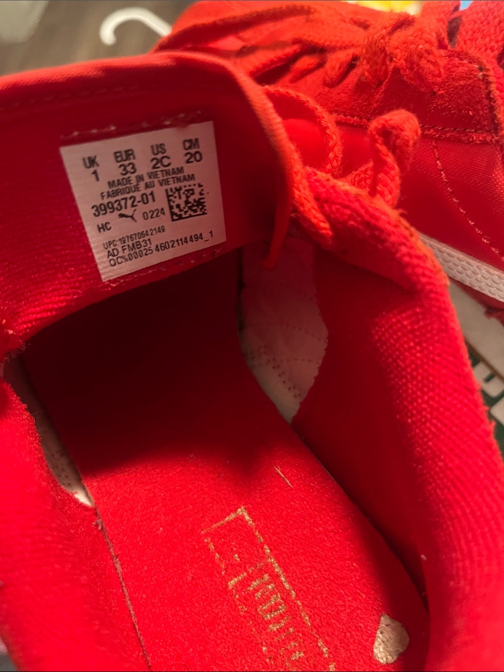 Puma Kids Red Low-Top Lace-Up Sneakers - Picture 5 of 5